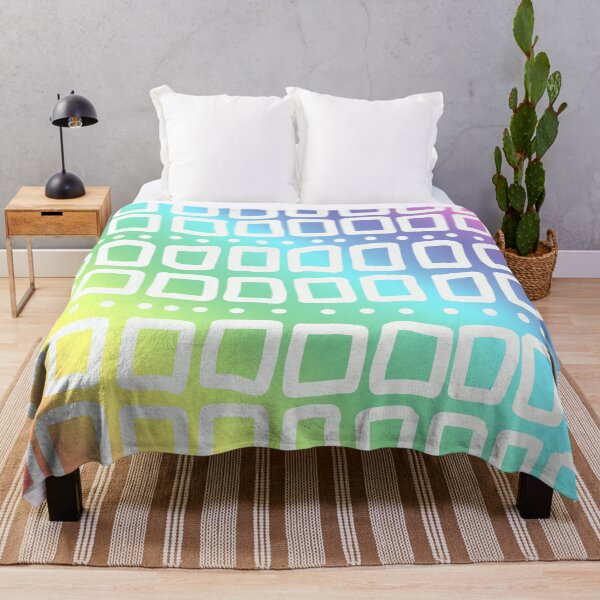Item preview, Abstract Squares and Dots in Pastel Rainbow designed and sold by Whoopsidoodle.