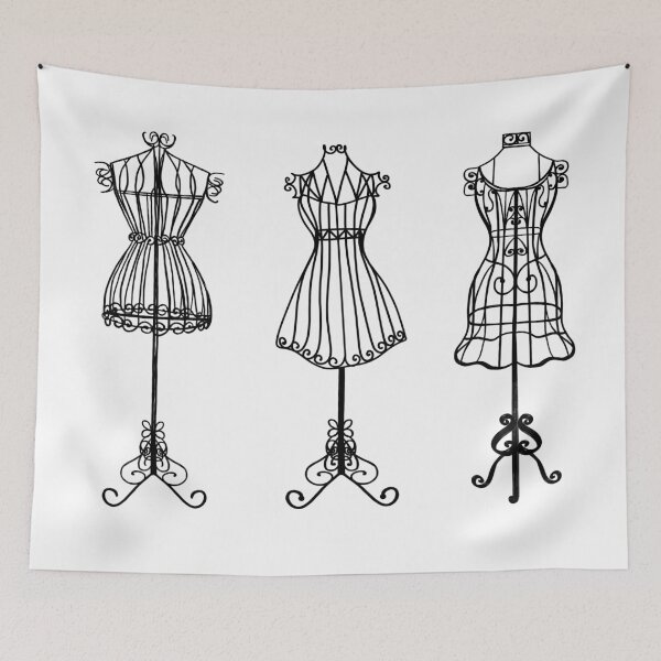 Item preview, Chic Metal Dress Making Mannequins Sticker designed and sold by MysticMagpie.