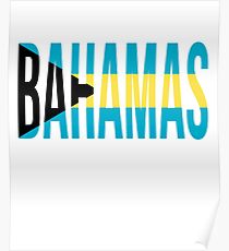 Bahamas-Ferien-Insel-Flagge Poster