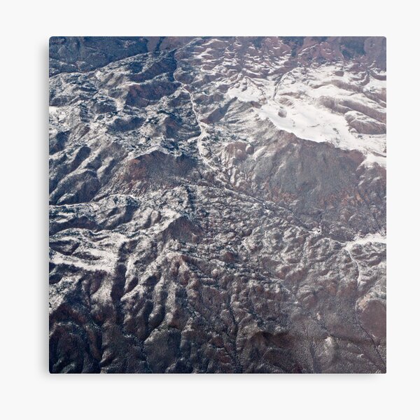 Desert After Snowfall Metal Print