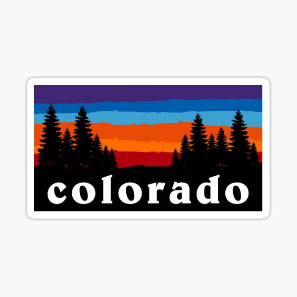 Colorado Forest Camping Crested Butte Ski Snowboard Hiking Mountain Sunset Gift Ideas Sticker