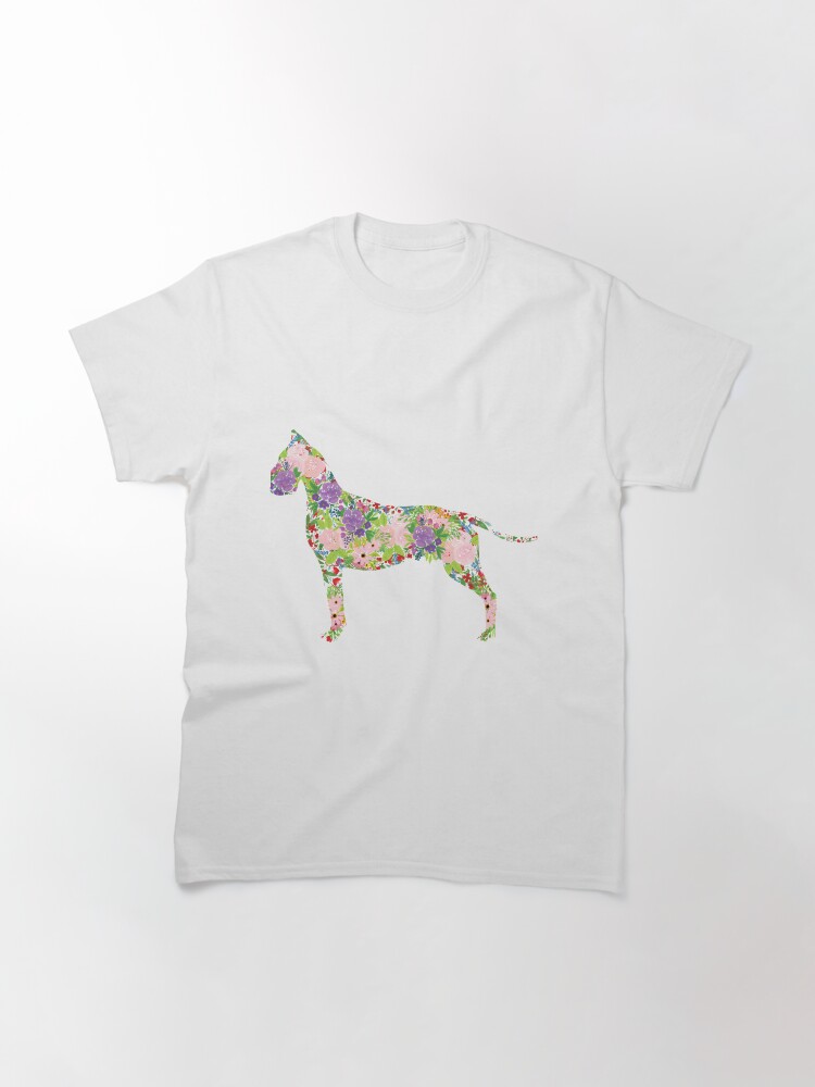 Alternate view of Floral Great Dane Classic T-Shirt
