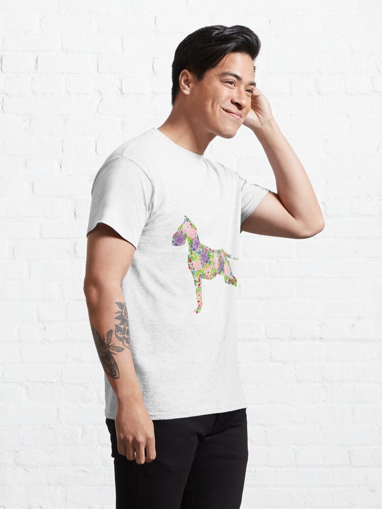 Alternate view of Floral Great Dane Classic T-Shirt