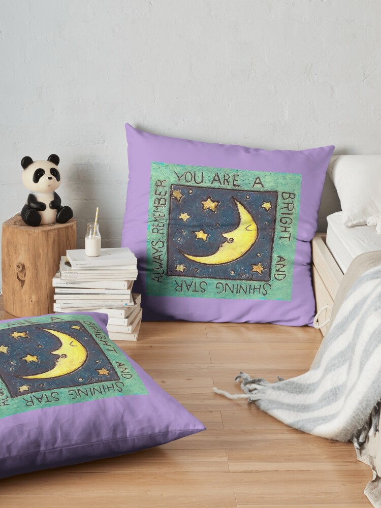 Alternate view of Always remember, you are a bright and shining star. Floor Pillow