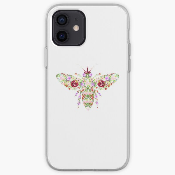 Floral Worker Bee iPhone Soft Case