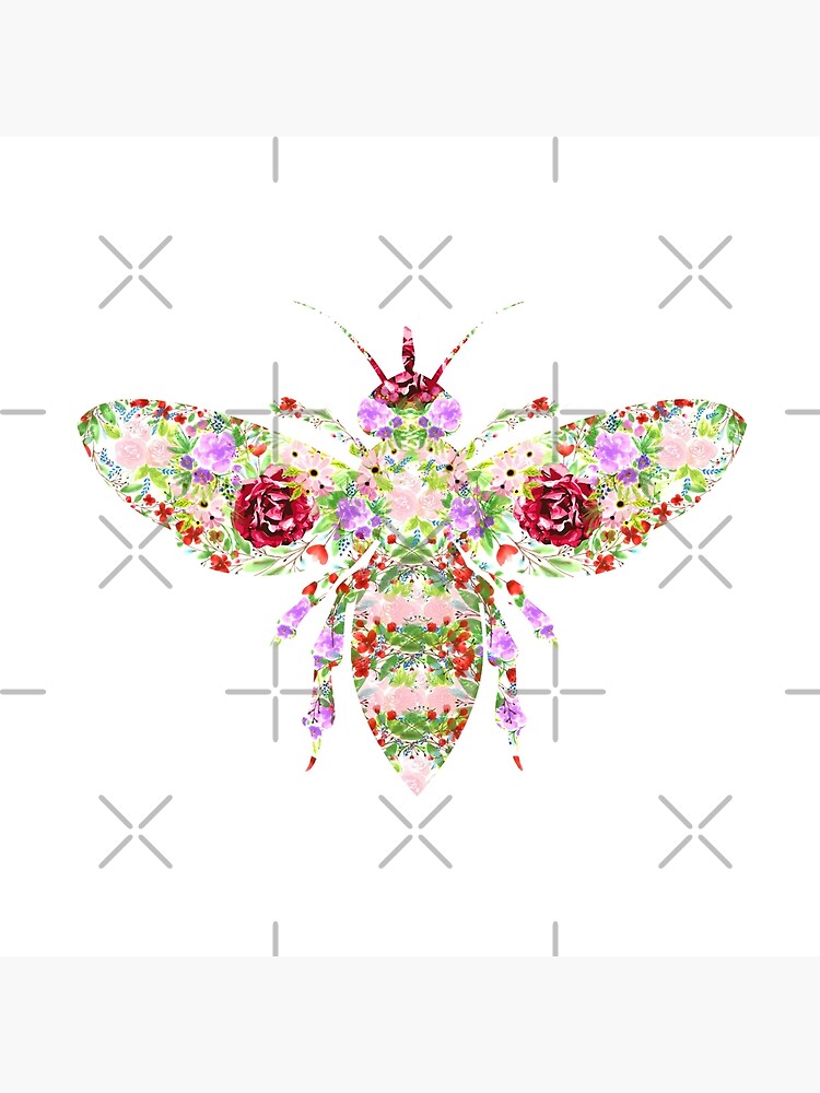 Floral Worker Bee by tribbledesign