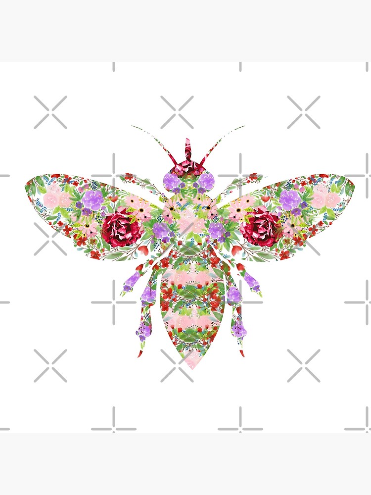 Floral Worker Bee by tribbledesign