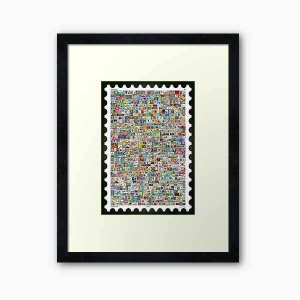 The Soccer Stamp Framed Art Print