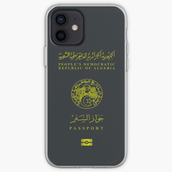 Passeport algérien - Design de vêtements Coque souple iPhone