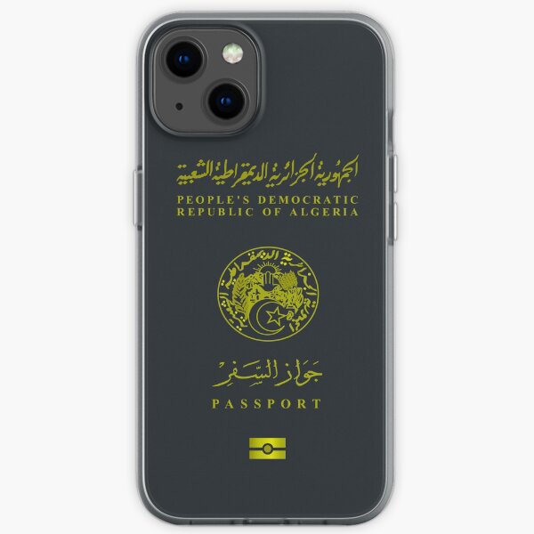Passeport algérien - Design de vêtements Coque souple iPhone