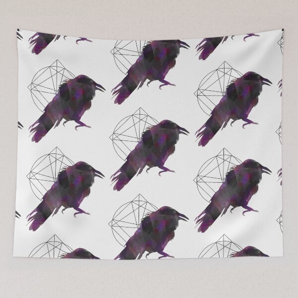 Aperçu de l'œuvre Silhouette numérique corbeau pourpre occulte créée et vendue par Emjonesdesigns.