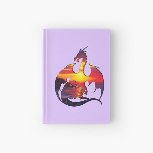 Sunset Dragon Silhouette Hardcover Journal