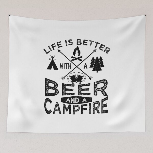 Item preview, Camping Beer Campfire Life Better Quote Fun Love Camp Fire  designed and sold by CreatedByHeidi.