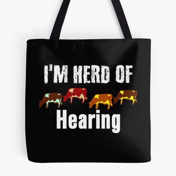 Item preview, Funny I'm Herd of Hearing Cow Lovers Colored Cows designed and sold by wordsonly.