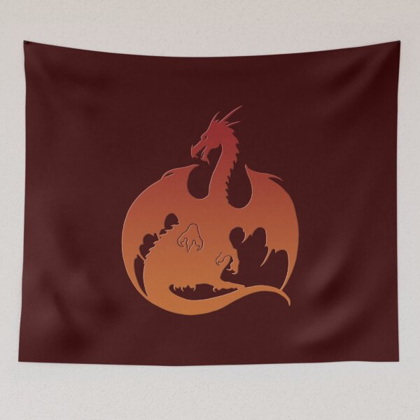 Item preview, Red Orange Dragon Silhouette designed and sold by ferinefire.