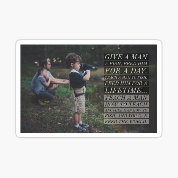 Give A Man A Fish - Discipleship Sticker
