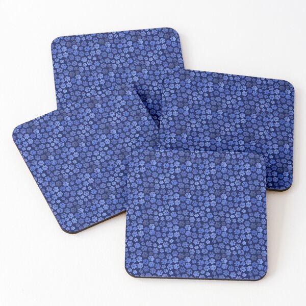 Item preview, Cobalt Blue Paw Print Pattern designed and sold by dragonstarart.