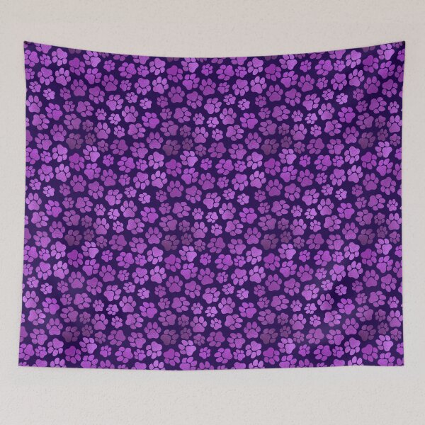 Item preview, Royal Purple Paw Print Pattern designed and sold by dragonstarart.