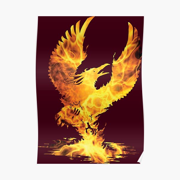 Phoenix Fire Silhouette Poster