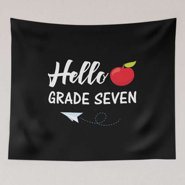 Item preview, Hello Grade Seven Cute Back To School Designs designed and sold by SpiritWestDesig.