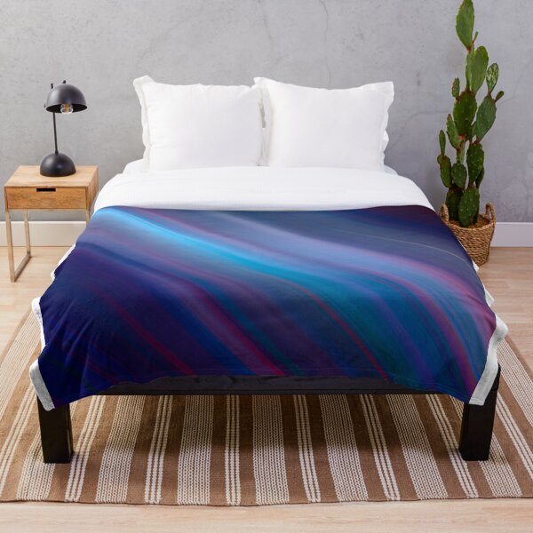 A Night at the Transport District Throw Blanket