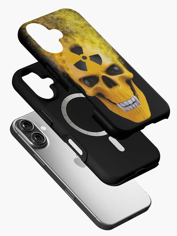 Thumbnail 2 von 4, iPhone-Hülle, Gelber radioaktiver Schädel, der in Staub zerfällt designt und verkauft von Dimitrius.