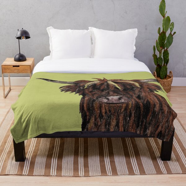 Highland Cow Throw Blanket