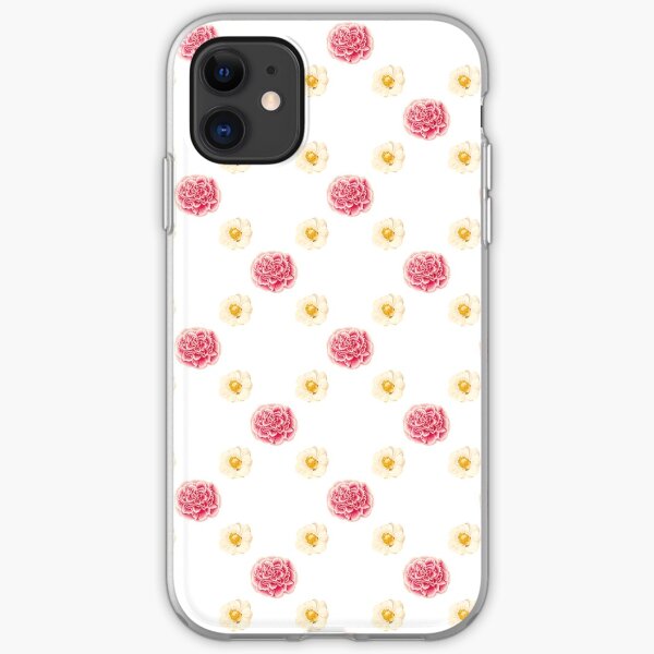 Pink and White Flowers (Floral Pattern) iPhone Soft Case