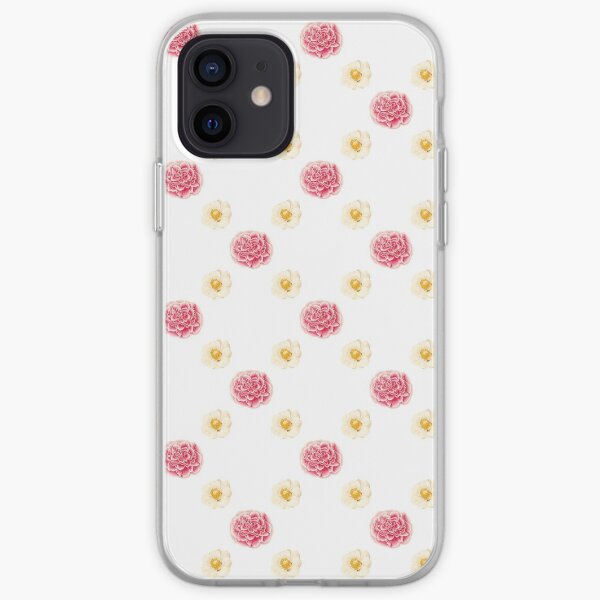 Pink and White Flowers (Floral Pattern) iPhone Soft Case