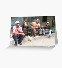 Havana Buskers Greeting Card
