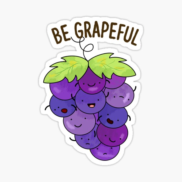 Artikel-Vorschau von Seien Sie Grapeful, lustige, dankbare Trauben-Wortspiele, designt und verkauft von punnybone.
