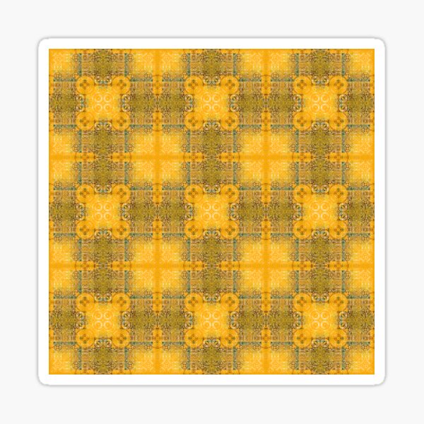 Golden Grain Plaid Sticker