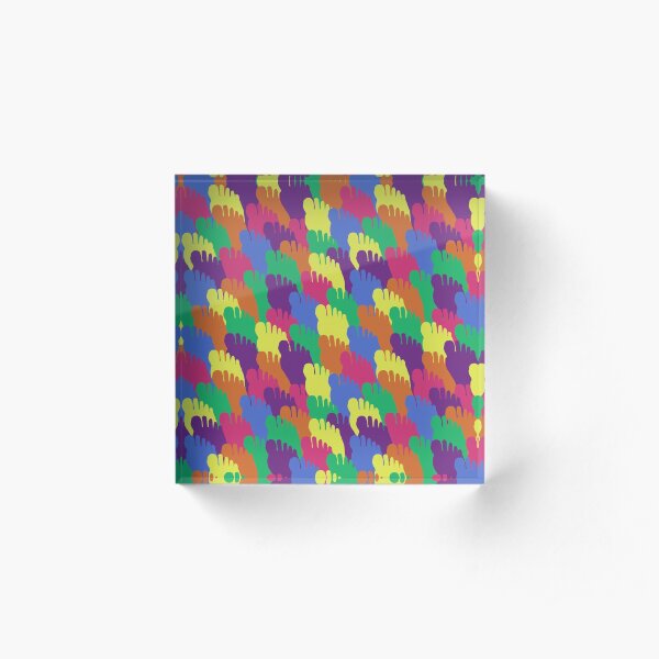 Foot pattern Acrylic Block