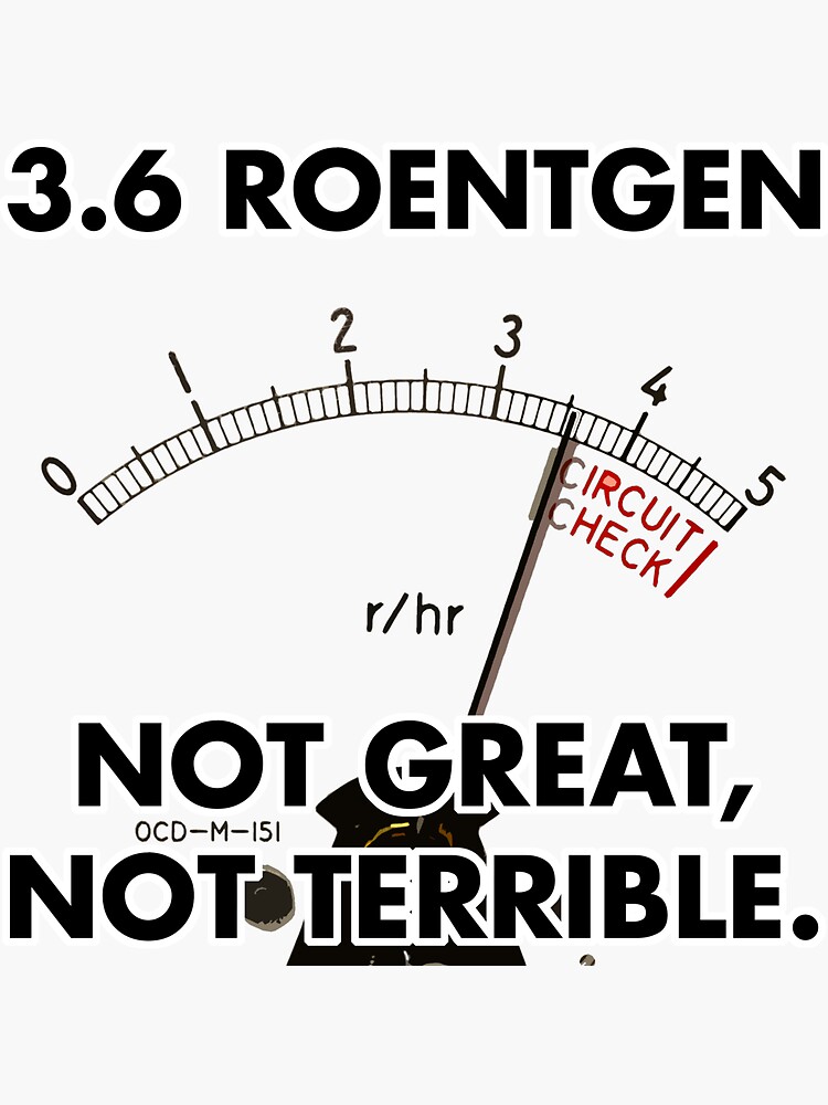 Thumbnail 3 von 3, Sticker, Tschernobyl 3,6 Röntgen designt und verkauft von alibyte.