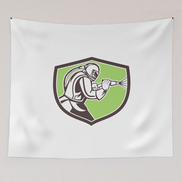 Item preview, Abrasive Blasting Mascot Crest designed and sold by patrimonio.