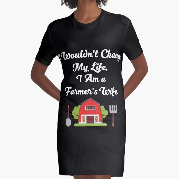 Farm Life Love - Farmers Wife designs - Farm Wife graphic print Graphic T-Shirt Dress