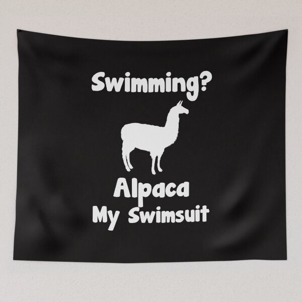 Artikelvorschau, Zwemmen Alpaca My Swimsuit, I'll Pack - Grappig Alpaca-designsproduct entworfen und verkauft von shoutoutshirtco.