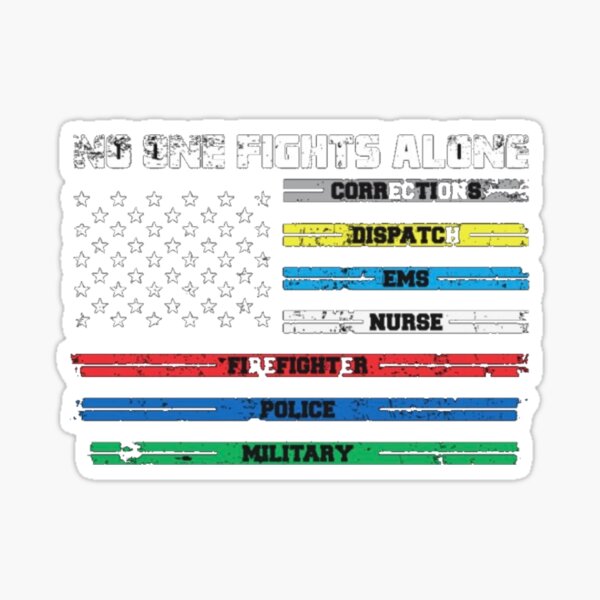 First responder flag graphic design Sticker