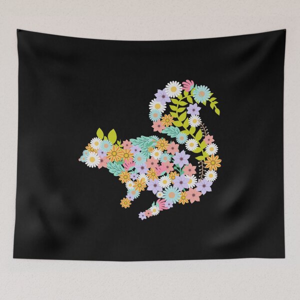 Item preview, Flower Squirrel / Wild Forest Animal Colorful Spring Summer Colour Flowers Blossom Clever Smart Cunning Gift Idea designed and sold by SimonGs.