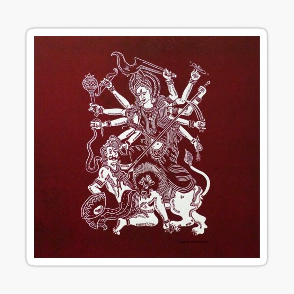 Red Durga Sticker