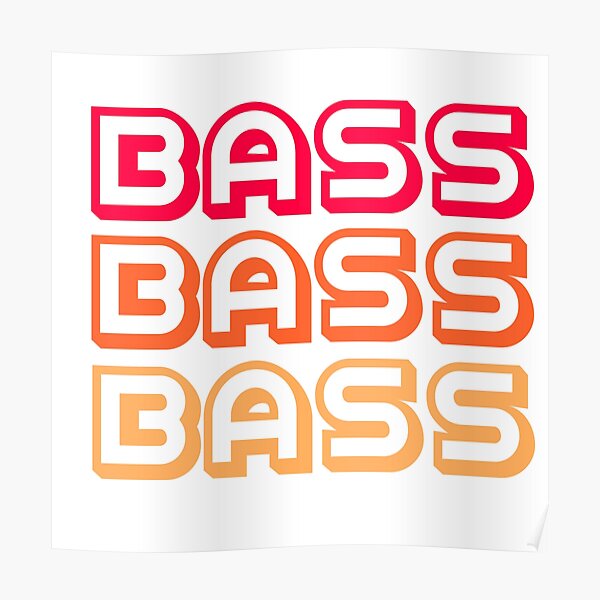 Retro 70s "Bass" T-Shirt Poster
