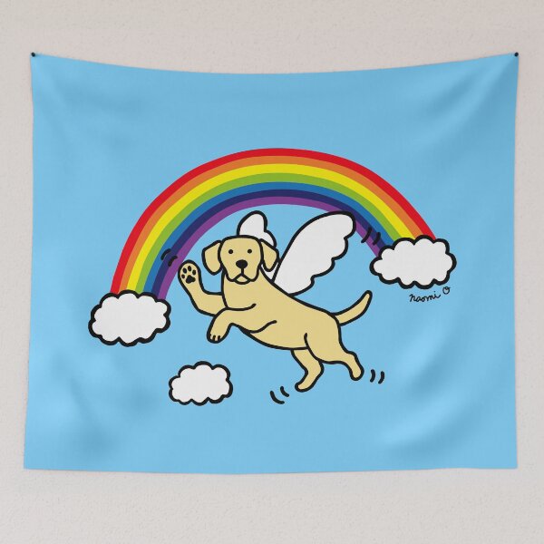 Item preview, Flying Yellow Labrador Angel designed and sold by HappyLabradors.