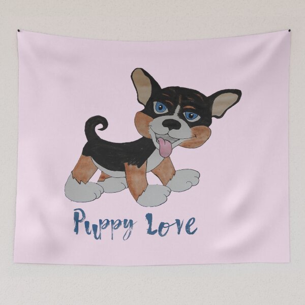 Item preview, Puppy Love in Pink designed and sold by ABY-Creative.