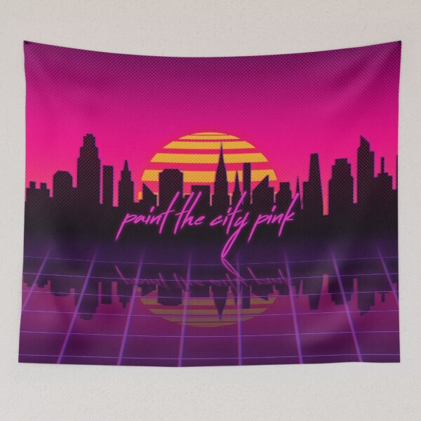 Item preview, Paint The City Pink Vaporwave designed and sold by LipstickChick.