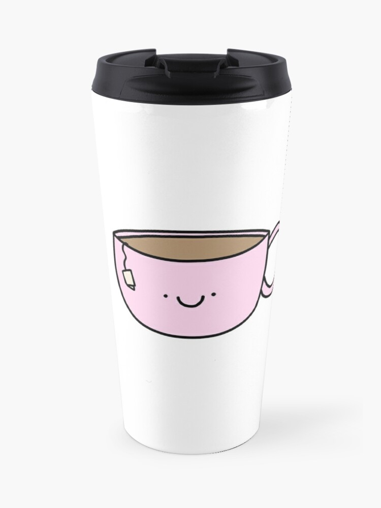 Hot Tea Cute Mug Sticker Travel Mug By Sincerelyvina Redbubble