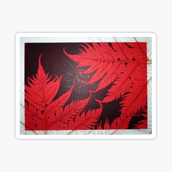 Red Tree Fern Sticker