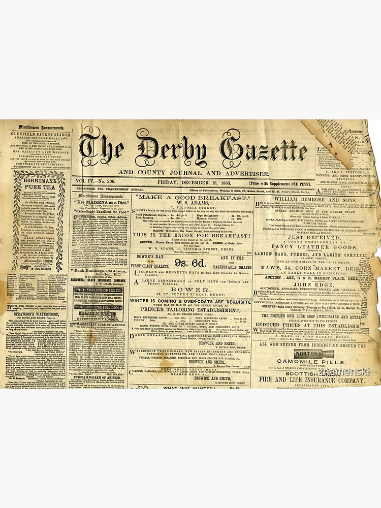 Old Newspapers, The Derby Gazette by znamenski