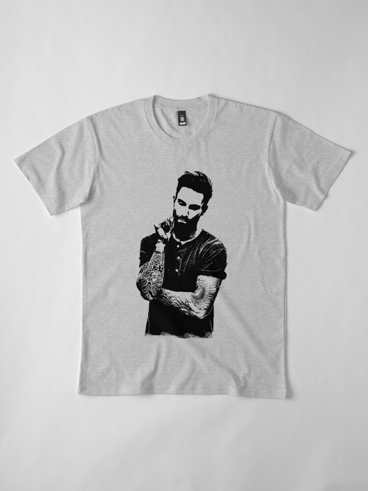 Alternate view of Adam Noah Levine portrait art digital illustration of Adam Noah Premium T-Shirt