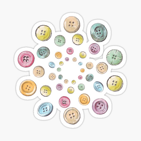 button mandala Sticker