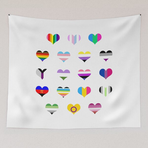 Item preview, Pride Flag Heart Stickers designed and sold by hocapontas.